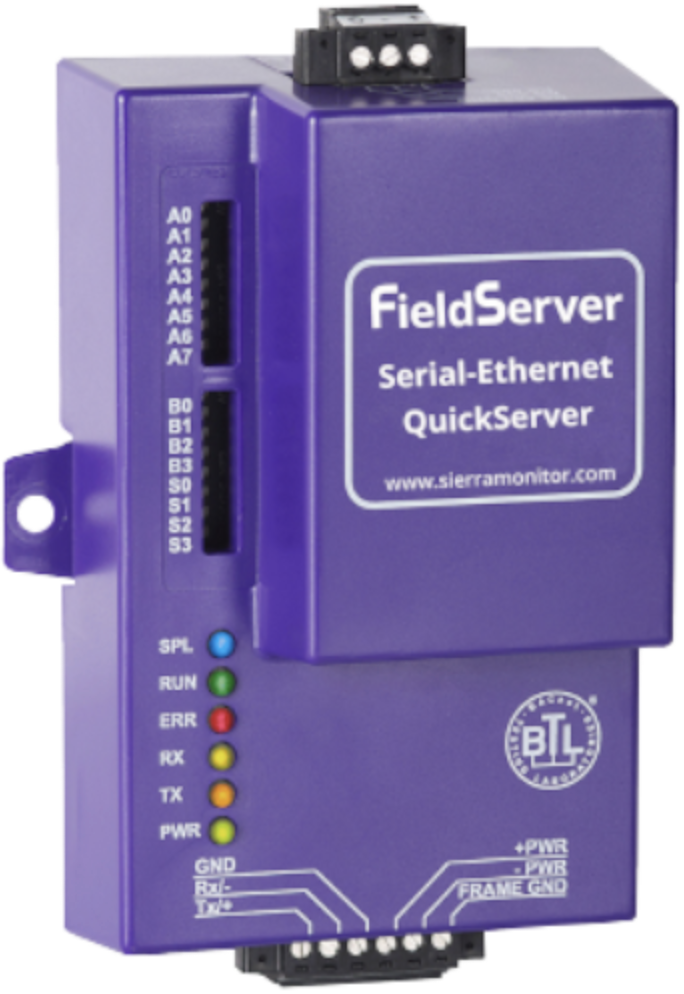 QUICKSERVER GATEWAY SERIAL-ETHERNET MIRCOM FX2000 TO MODBUS TCP, 1000 POINTS