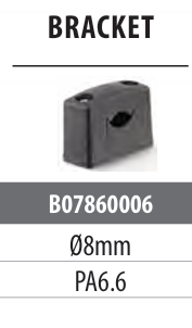 Soporte de montaje para tubo / Ø8 / PA6.6
