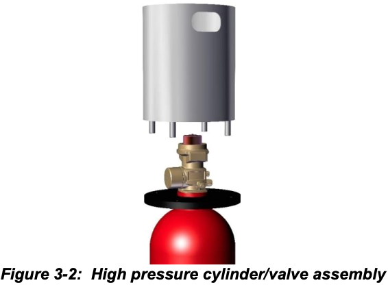 50L Cyl./valve Assembly + Protec. Cap / FK-5-1-12 - 25kg to 60kg / Solenoid / 50bar / Empty / VdS
