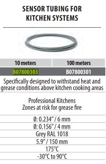 FireDETEC - sensor tubing / Ø6X1  /L10M / GREY Kitchen Systems